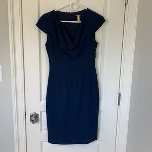 Black Halo Sheath dress Navy